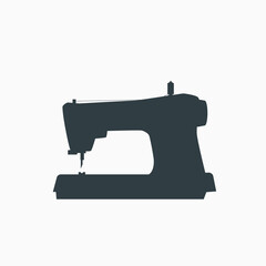 a sewing machine icon on white back