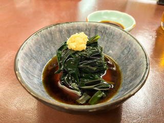 金沢名物・金時草の酢の物