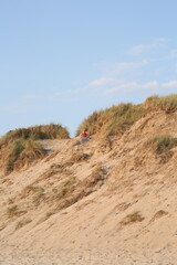 hiking in the sand dunes