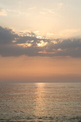 sunset in the sea