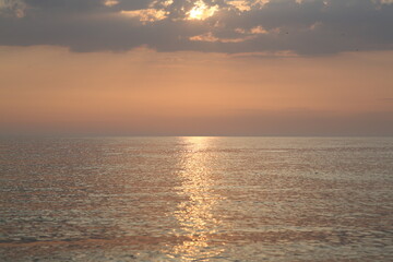 sunset on the sea