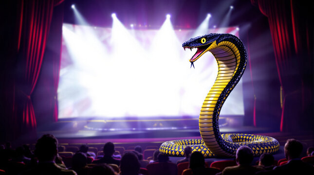 Stage Fright: A Giant Snake's Performance Anxiety
