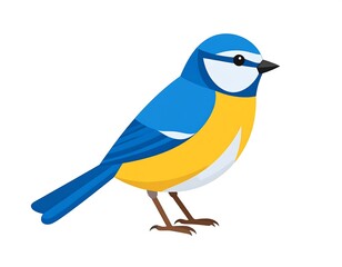 Obraz premium Blue and yellow bird profile