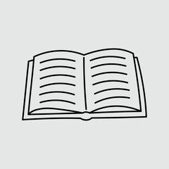 Book open hand drawing doodle element