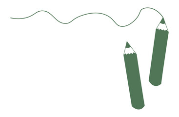 シンプルな鉛筆のイラスト