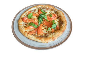 Smoked Salmon and Arugula Pizza

