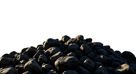 Dark gray rocks pile