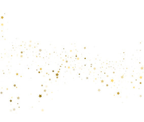 Luxury Gold Confetti Stars Overlay For Christmas Background Vector
