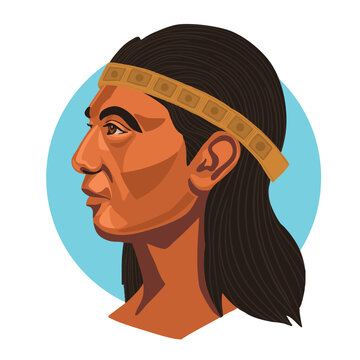 Lempira indigenous leader, a national hero from Honduras. Central America.