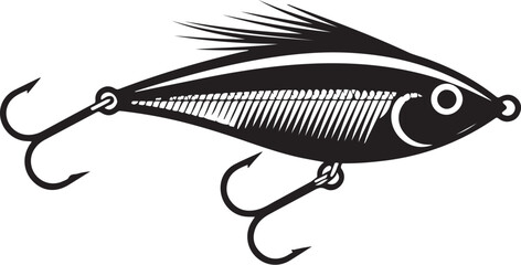 Realistic fishing lure with sharp hooks for attracting fish