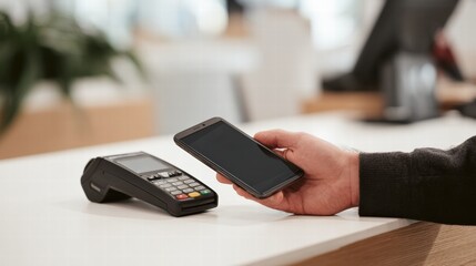 Contactless payment, smartphone, wireless transaction, modern, technology, retail, secure