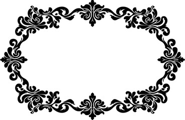 Monochrome Geometric Floral Pattern | Elegant Curving Decorative Design