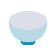 Bowl Dish Flat Color Icon: Food Serving and Kitchenware