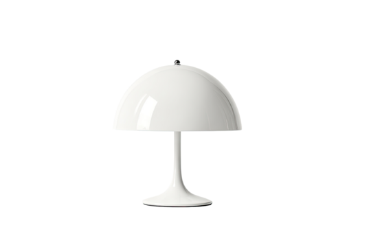 White dome table lamp, smooth, simple design