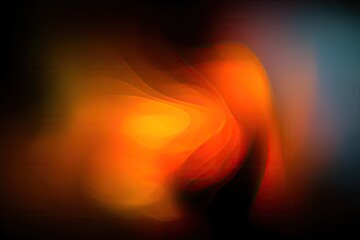 Abstract, fiery, blurred design with warm colors and flowing shapes