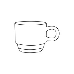 Drinking glass, cup isolated on white