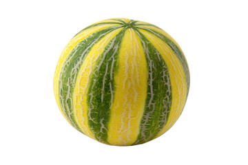 Round melon with yellow and green stripes (1)