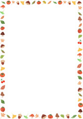 귀여운 가을 캐릭터 프레임 세로