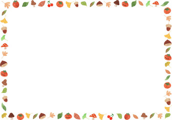 귀여운 가을 캐릭터 프레임 가로