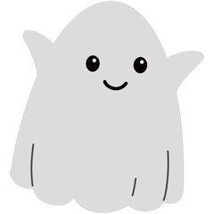 ghost halloween cute kawaii flat icon.