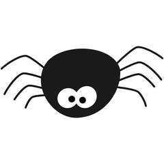 spider halloween cute kawaii flat icon.