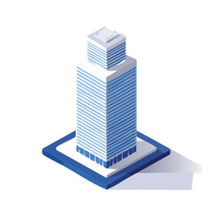 Isometric Modern Office Building Illustration
