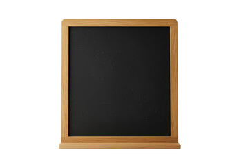 Fototapeta premium Classic Wooden Framed Blackboard: Blank Slate for Messaging isolated on transparent background