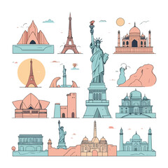 World Tourism Day Minimalist Landmark