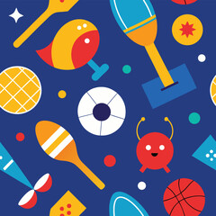 seamless pattern with tennis ball