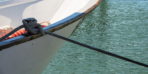 Obraz premium fishing boat inside the lagoon, Po river Delta, Comacchio, Ferrara, Italy