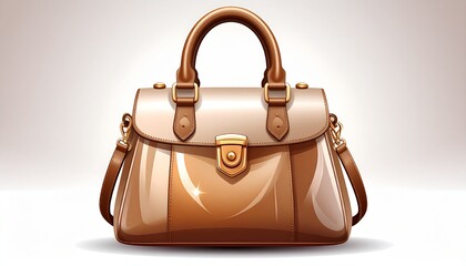 brown leather handbag