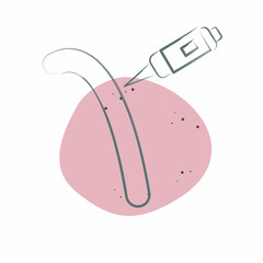 Icon Tatto Process. related to Tattoo symbol. Color Spot Style. design editable