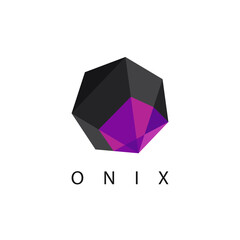 modern logo onyx stone for jewelry, vector