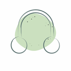 Icon Piercing. related to Tattoo symbol. Color Spot Style. design editable