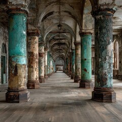 Fototapeta premium Abandoned Colonnade Hall
