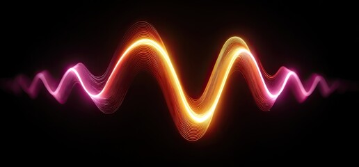 Abstract glowing wave pattern