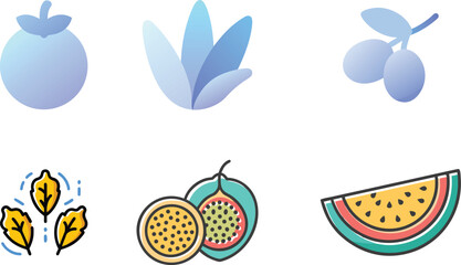 Fruits icon vector art image