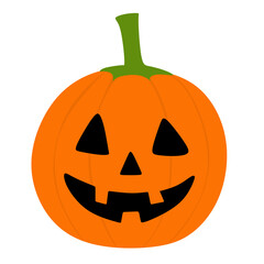 Jack O'Lantern Pumpkin with Smile Illustration Art