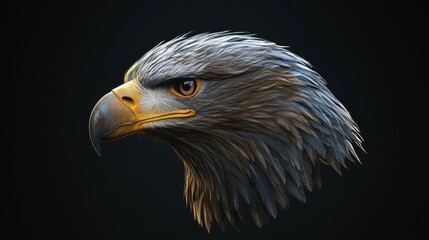 Fototapeta premium Close-up eagle head profile