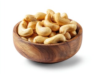 A wooden bowl filled with cashew nuts (1)