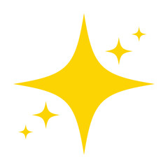 Yellow Shine icon, Clean star icon. 
