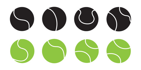 tennis ball icon vector illustration template on white background. color editable