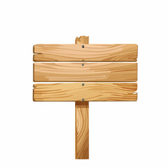 Vector vintage wooden signpost with blank planks isolated on white background