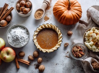 Fototapeta premium cozy autumn kitchen baking