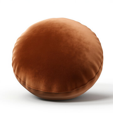  Round Brown Velvet Throw Pillow for Home Decor

