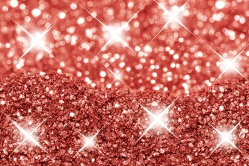 Coral glitter texture with bright highlights