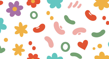 Abstract organic shapes blobs pattern