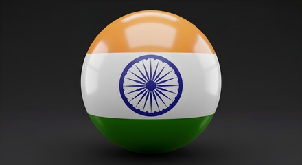 Indian Flag Globe - Independence Day Celebration of India