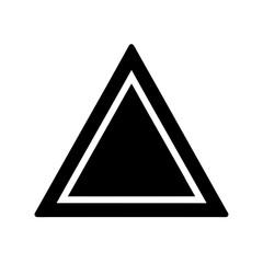 Alert Triangle Silhouette Vector Flat Clean Look