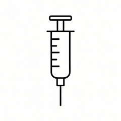 Syringe Icon: A minimalist illustration of a medical syringe. This icon conveys precision, care, and the vital role of healthcare in the modern world.